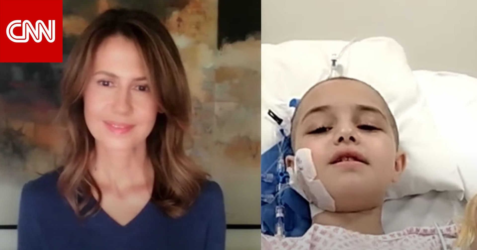 أسماء الأسد تتصل بطفلة سورية مُصابة جراء الزلزال بعد نقلها للعلاج في الإمارات