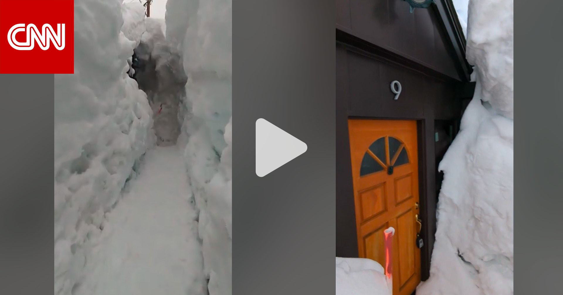 كالمتاهة.. رجل يحفر أنفاقًا في الثلج ليتمكن من الوصول إلى منزله