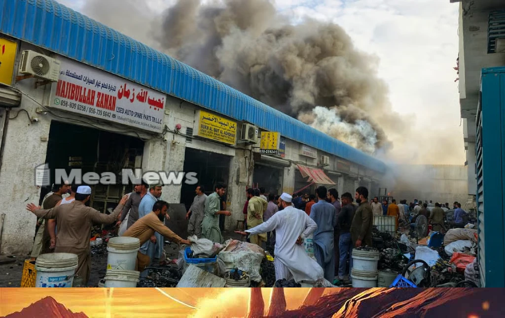 صافرات الإنذار تدوي في الشارقة: 5 فرق إطفاء تكافح حريقاً ضخماً اندلع بعد ظهر الثلاثاء